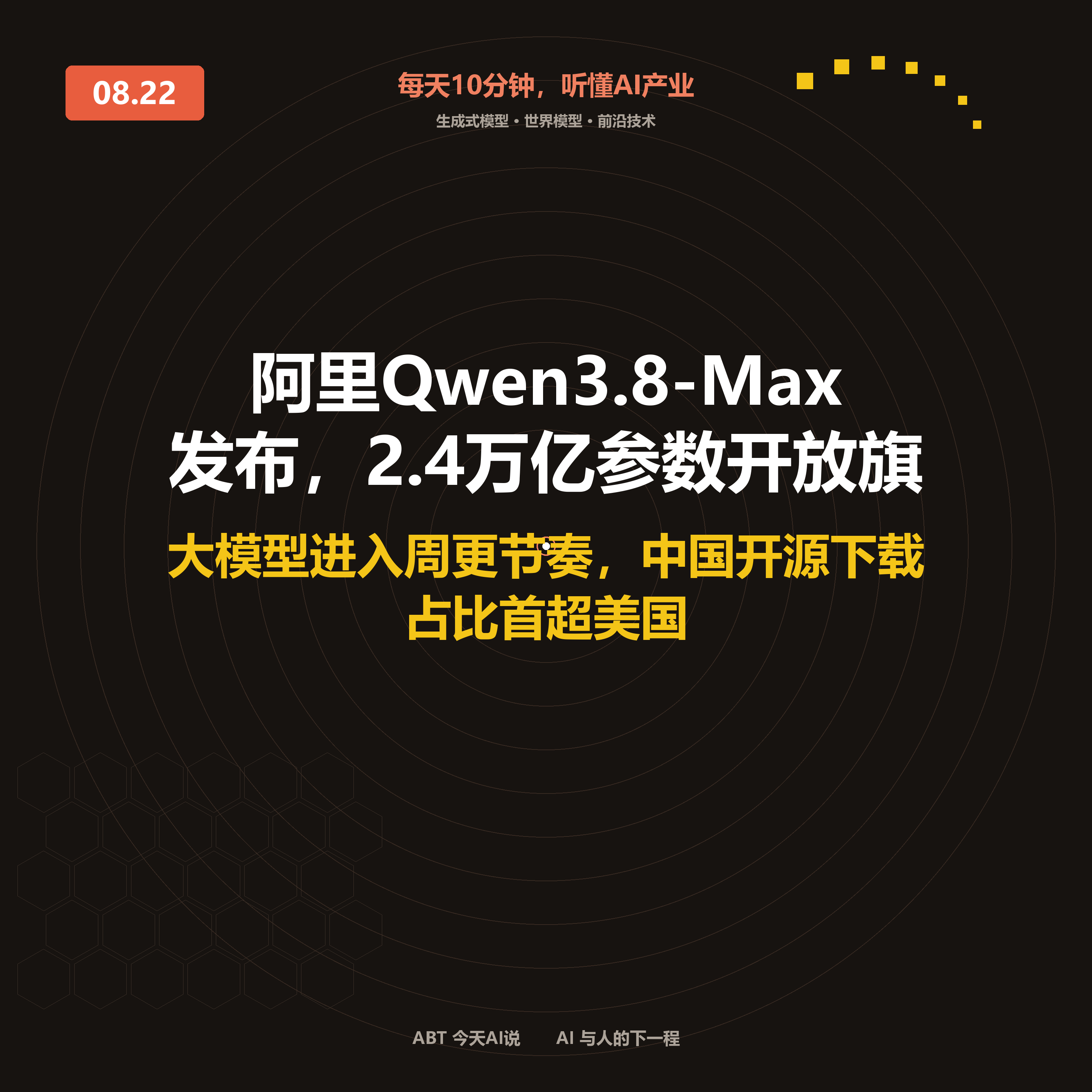 今天AI说 · 8月22日｜阿里Qwen3.8-Max发布 封面